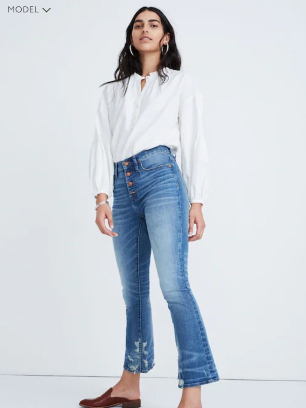 Madewell Cali Demi-Boot Jeans Button-Front Edition